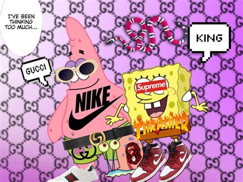 spongebob sfondo gucci mela|Gucci SpongeBob Wallpapers .